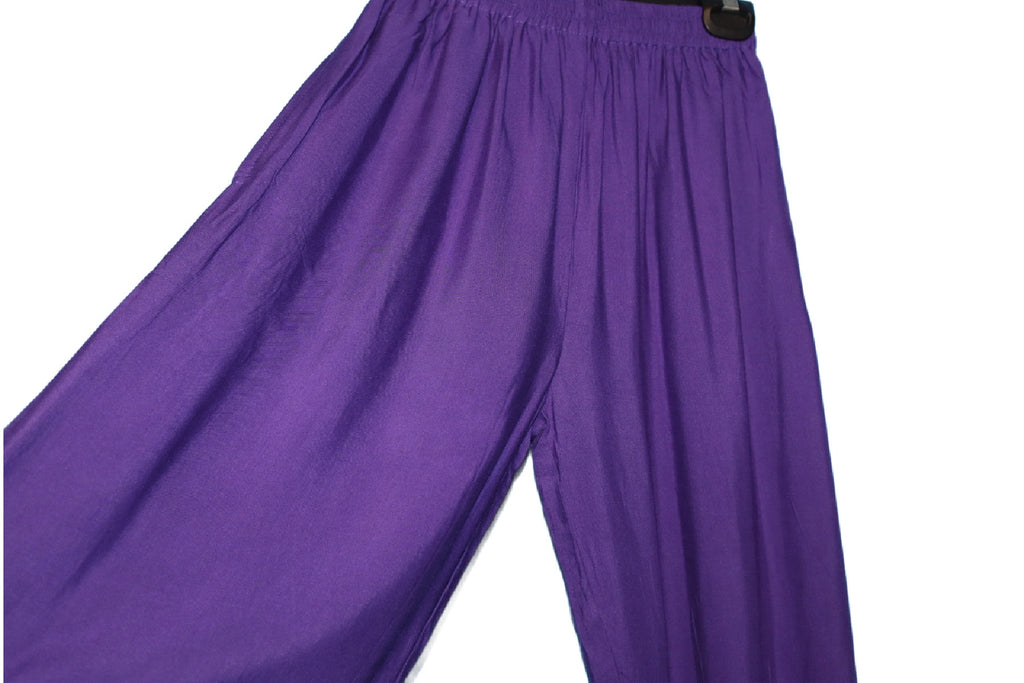 Pants Full Length Pockets Purple