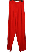 Pants Full Length Pockets Red