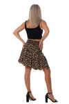 mini skirt shirred waist Leopard