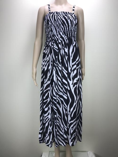 Maxi dress animal zebra