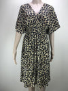 Knee Length kimono dress - animal leopard