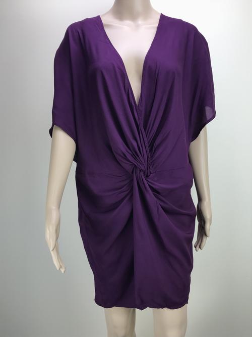 beach top with twist front - purple