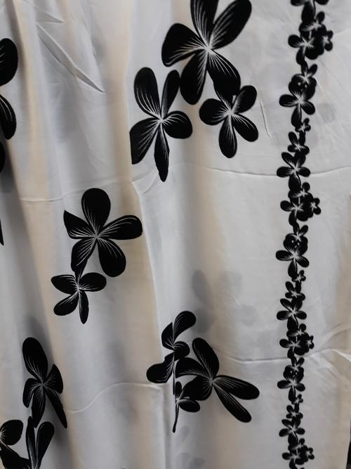 tube sarong- frangipani black white